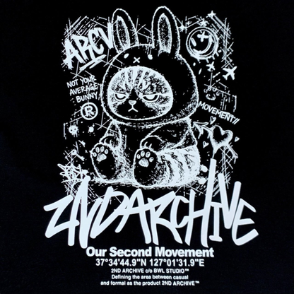 [2nd Archive] 不機嫌そうな猫のスケッチTシャツ(SAB245)