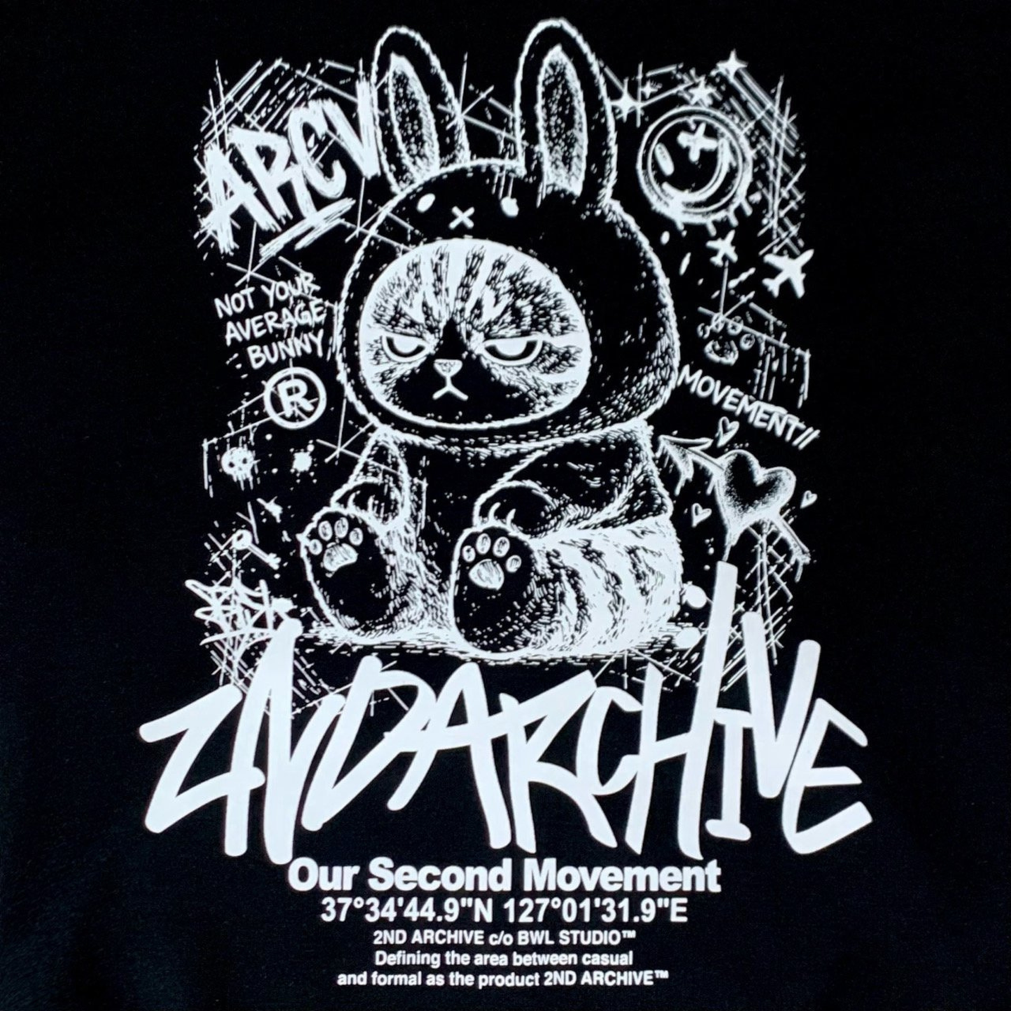 [2nd Archive]スケッチ猫うさぎパーカー※セット販売あり(SAB264)