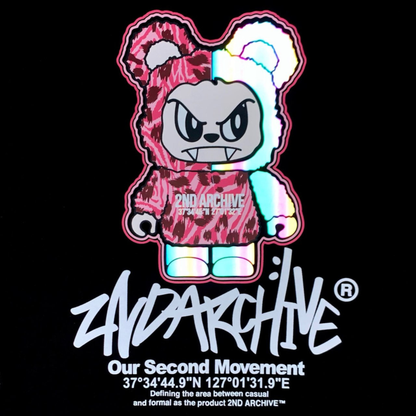 [2nd Archive]ピンクヒョウ柄ベアパーカー※セット販売あり(SAB218)