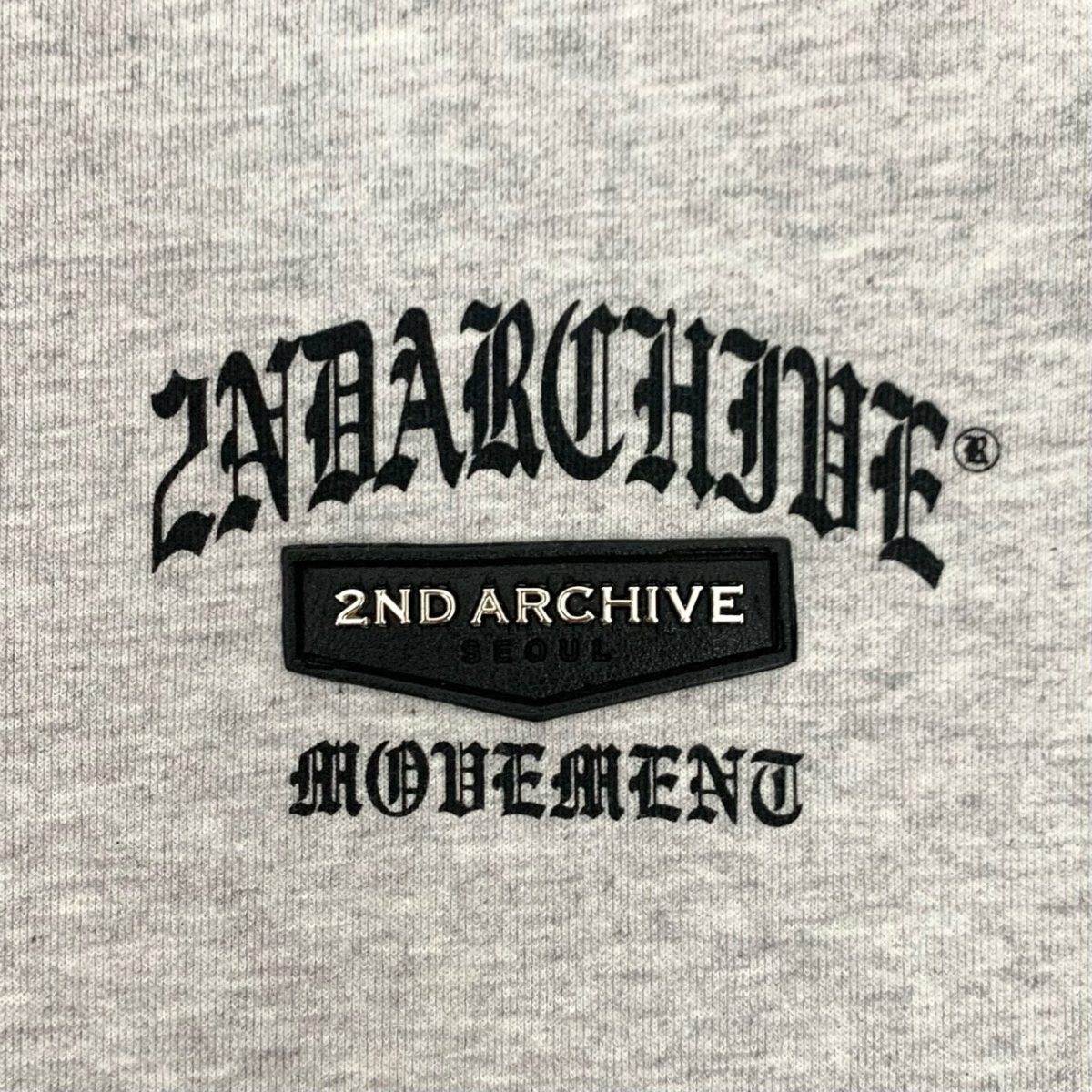 [2nd Archive]レザーパッチロゴ入りジップアップパーカー※セット販売あり(SAB274)