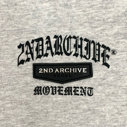 [2nd Archive]レザーパッチロゴ入りジップアップパーカー※セット販売あり(SAB274)