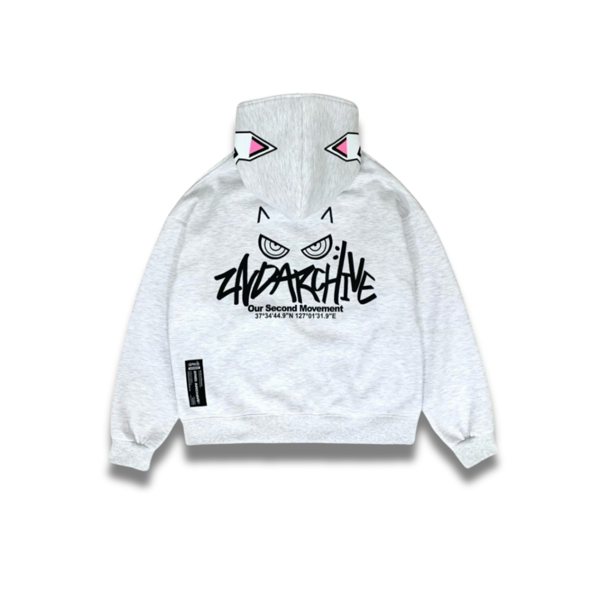 ユニセックスで着用できるフルジップパーカーの着用イメージ