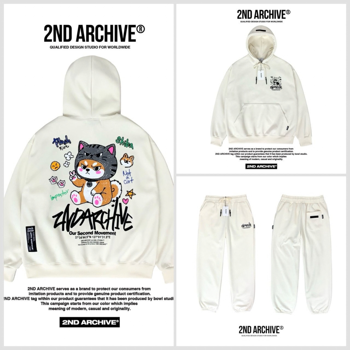 [2nd Archive]不機嫌そうな猫のピースサインパーカー※セット販売あり(SAB277)