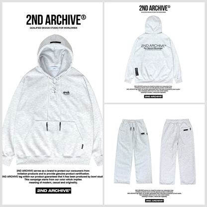 [2nd Archive] Logo Lace-Up Hoodie *Set sale available (SAB276)