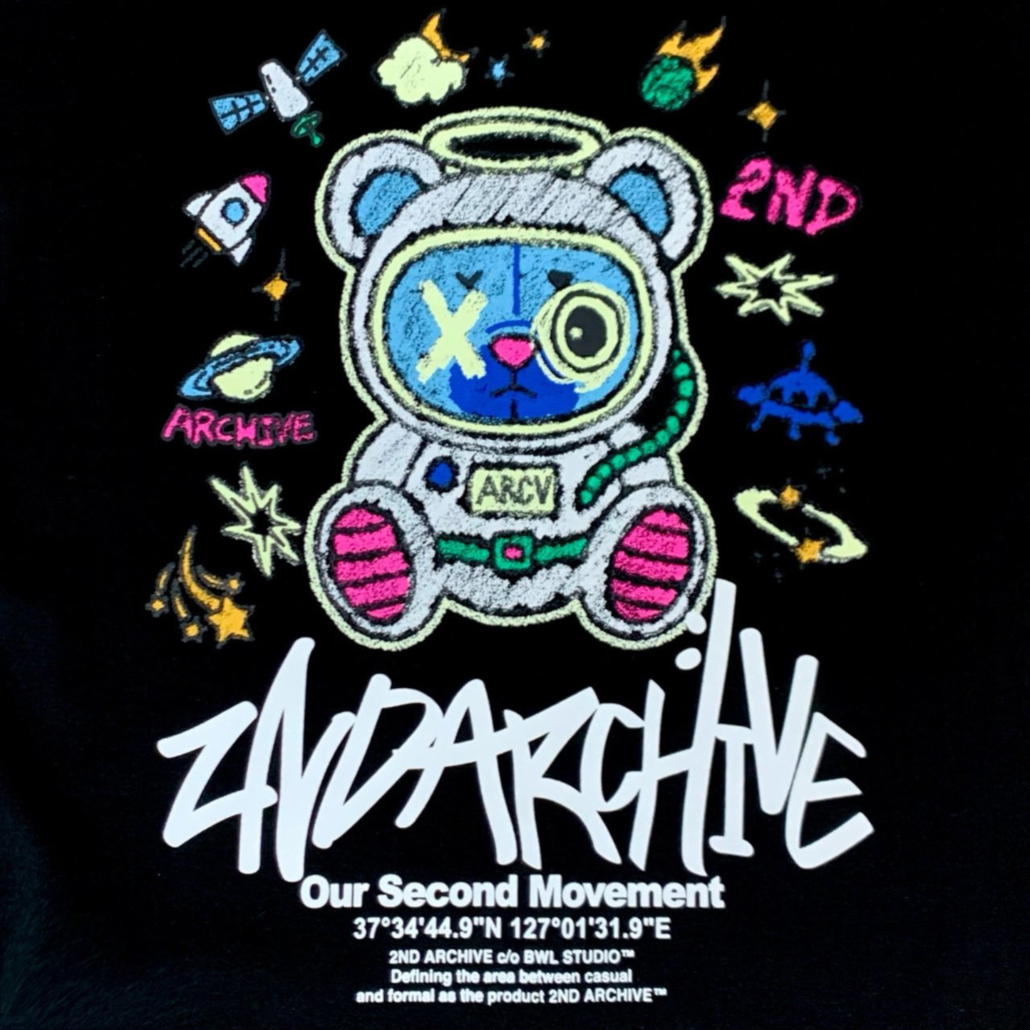 [2nd Archive]光る宇宙クマTシャツ(SAB212)