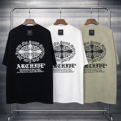 [2nd Archive]革パッチ付き十字架Tシャツ(SAB237)