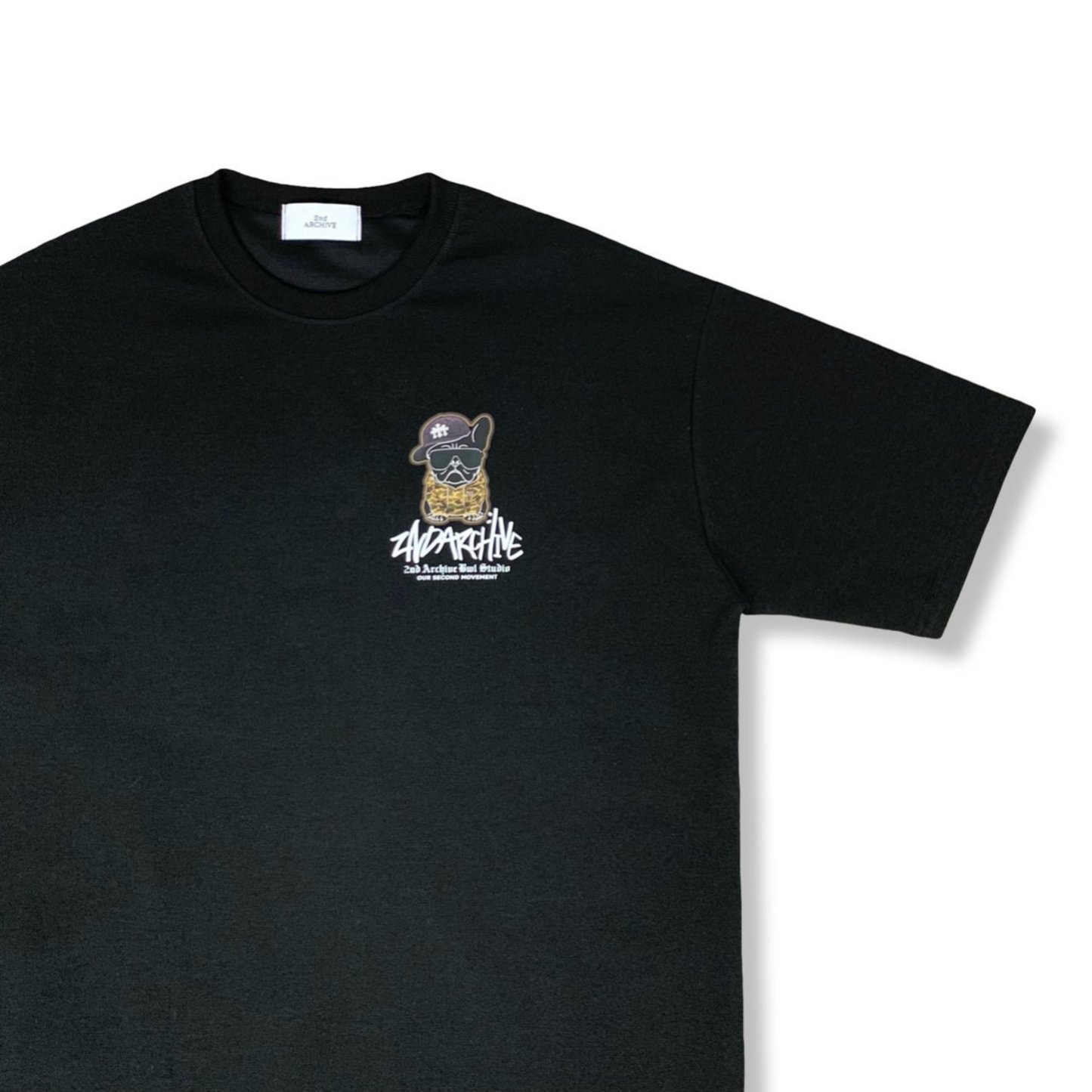 [2nd Archive]カモフラージュ柄フード付きブルドッグTシャツ(SAB224)