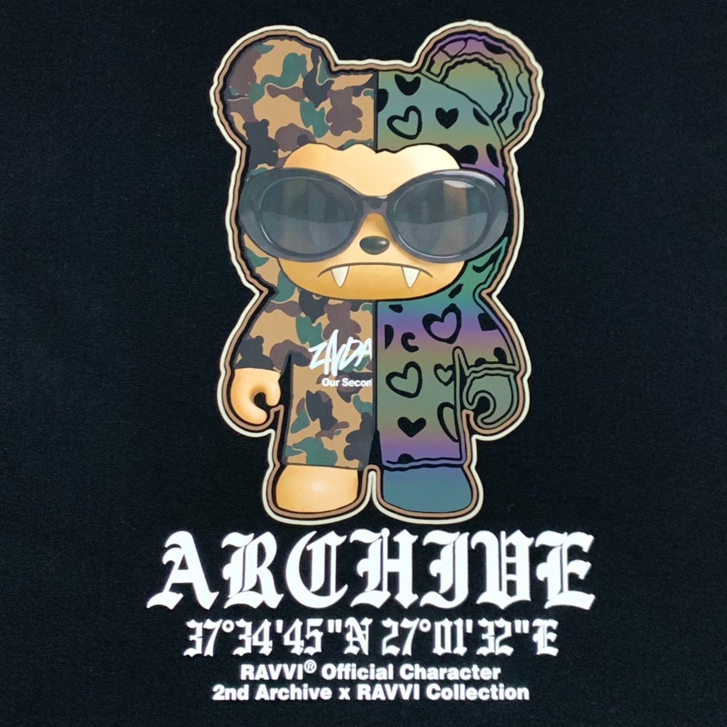 [2nd Archive]迷彩柄クマとサングラスのTシャツ(SAB217)