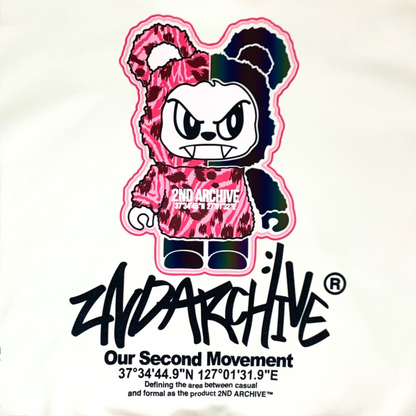 [2nd Archive]ピンクヒョウ柄ベアパーカー※セット販売あり(SAB218)