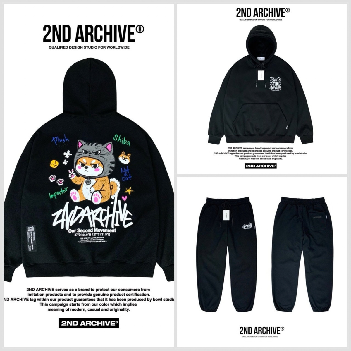 [2nd Archive]不機嫌そうな猫のピースサインパーカー※セット販売あり(SAB277)