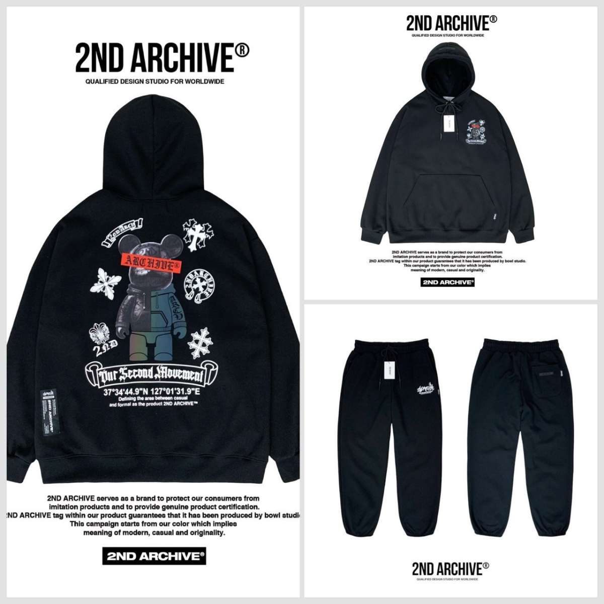 [2nd Archive]赤いテープのテディベアパーカー※セット販売あり(SAB275)