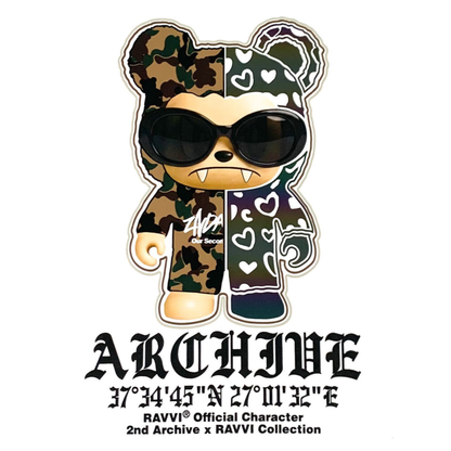 [2nd Archive]迷彩柄クマとサングラスのTシャツ(SAB217)