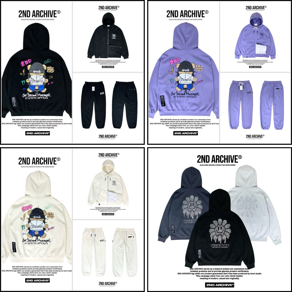 クリーム色のパーカーを着たモデルの自然なポージング写真