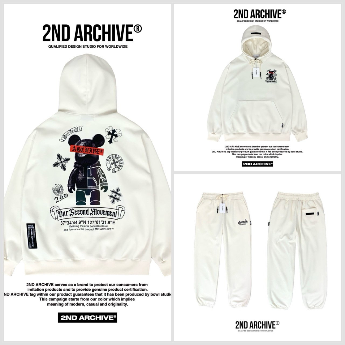 [2nd Archive]赤いテープのテディベアパーカー※セット販売あり(SAB275)