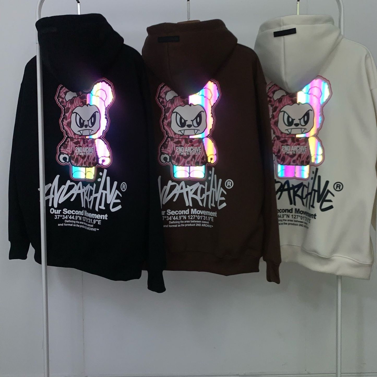 [2nd Archive]ピンクヒョウ柄ベアパーカー※セット販売あり(SAB218)