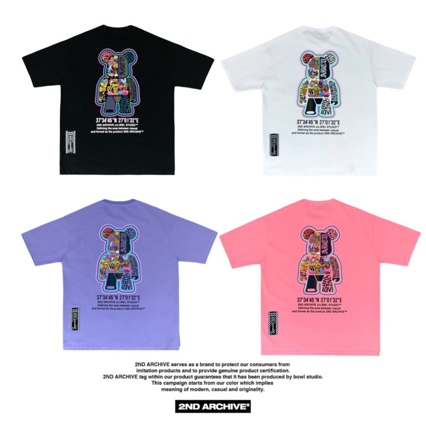 [2nd Archive]グラフィティベア反射Tシャツ(SAB231)