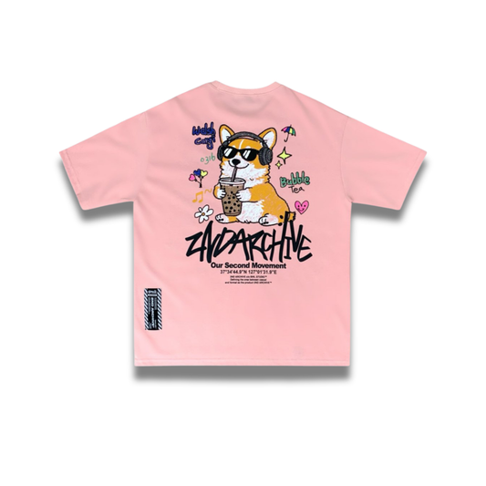 [2nd Archive]タピオカコーギーTシャツ(SAB249)