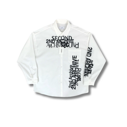 韓国ブランド2nd Archiveのレタリングデザインシャツ