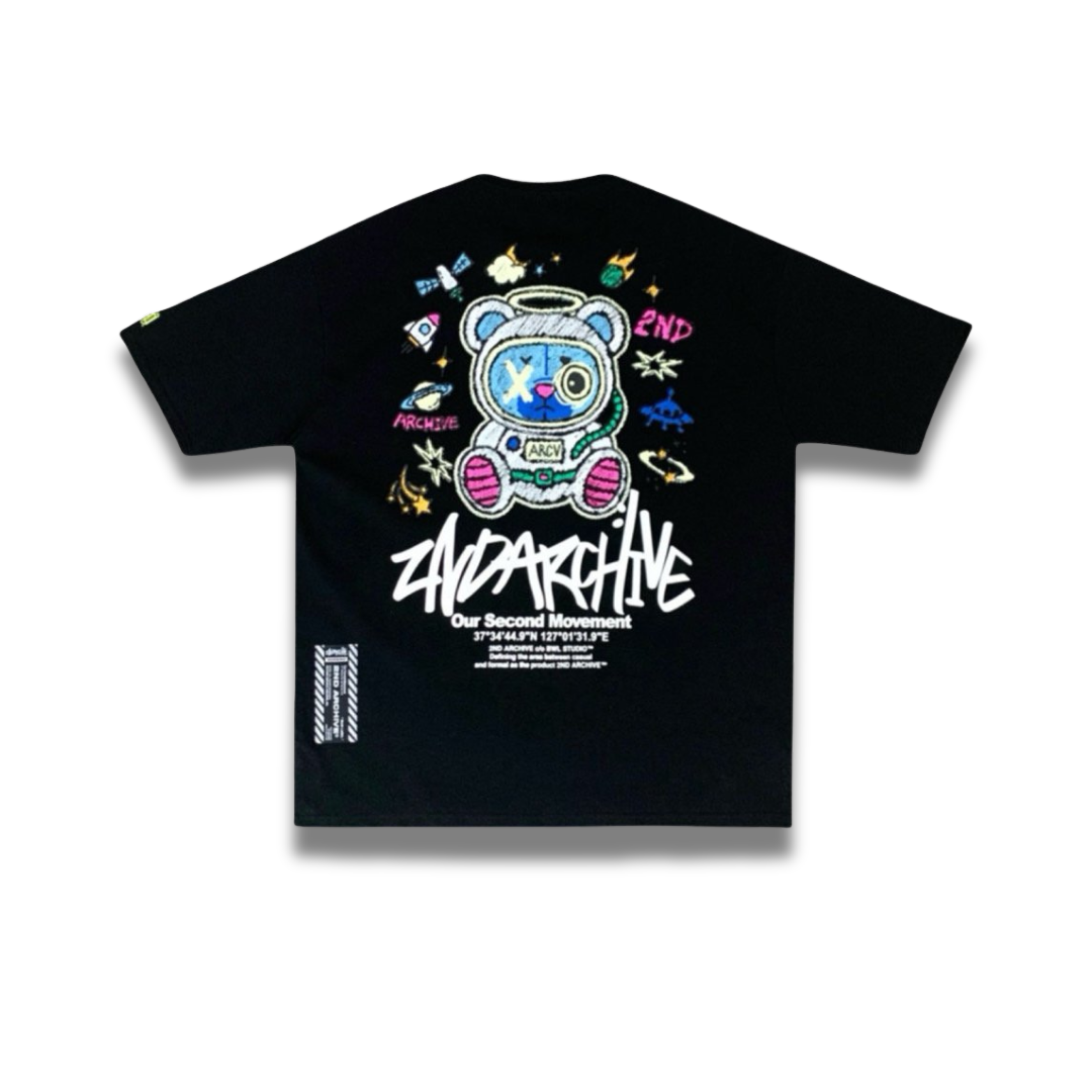 【新品】Ado タイポグラフィTシャツ　韓国ソウル限定カラー(Mサイズ) 光る宇宙クマTシャツ オーバーサイズ | 蓄光プリント | 2nd Archive