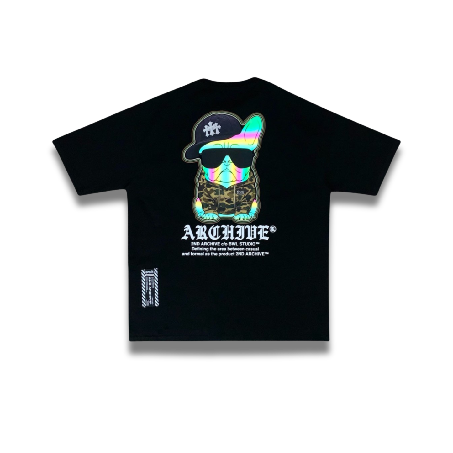 [2nd Archive]カモフラージュ柄フード付きブルドッグTシャツ(SAB224)