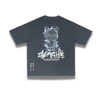 韓国ブランド2nd ArchiveのグリッドブルドッグTシャツ