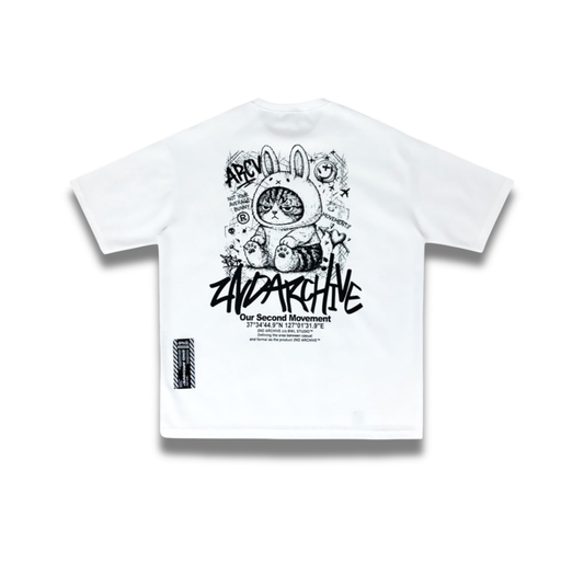 [2nd Archive]不機嫌そうな猫のスケッチTシャツ(SAB245)