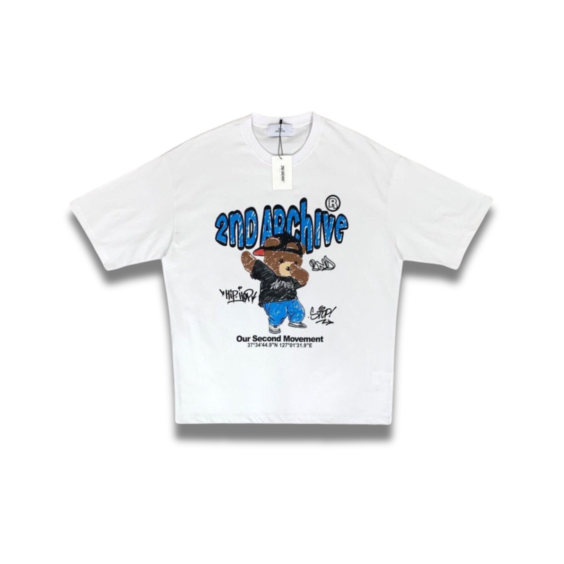 2nd Archive] クレヨンアート風 Swag ベア Tシャツ Made in Korea