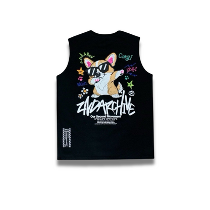 [2nd Archive] Corgi Dove Sleeveless T-shirt (SAB115)