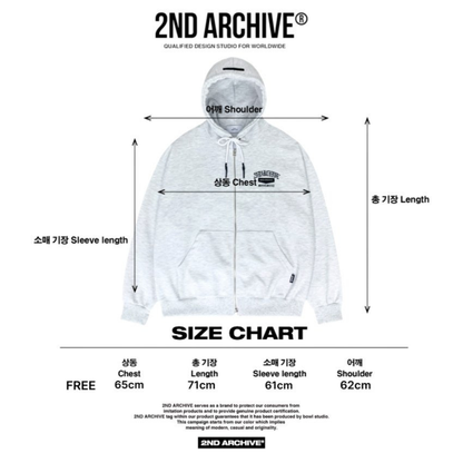 [2nd Archive]レザーパッチロゴ入りジップアップパーカー※セット販売あり(SAB274)