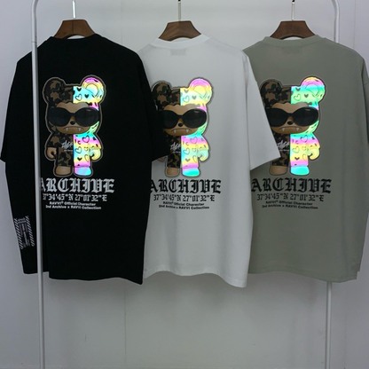 [2nd Archive]迷彩柄クマとサングラスのTシャツ(SAB217)