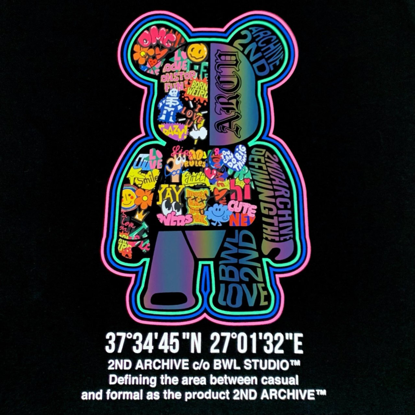 [2nd Archive]グラフィティベア反射Tシャツ(SAB231)