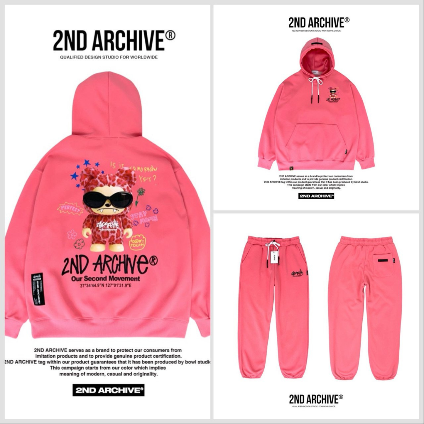 [2nd Archive]ピンクのヒョウ柄サングラスパーカー※セット販売あり(SAB213)