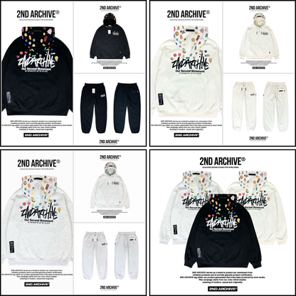 軽めのワイドパンツと合わせたパーカースタイルのモデル写真