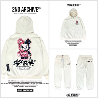 [2nd Archive]ピンクヒョウ柄ベアパーカー※セット販売あり(SAB218)