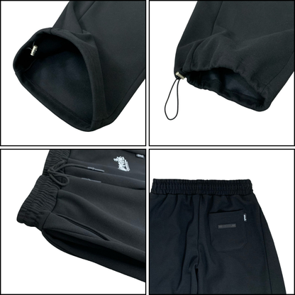 セット販売のパンツと合わせたコーディネート全身写真