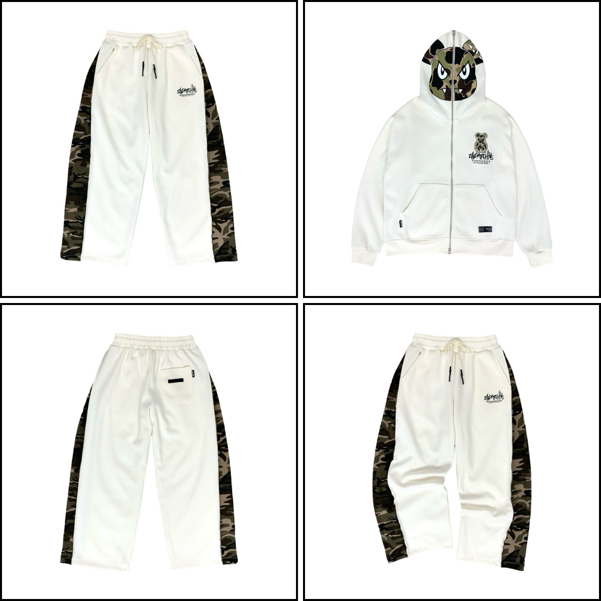 切り替え部分の縫製や生地質感がわかる詳細ディテールショット