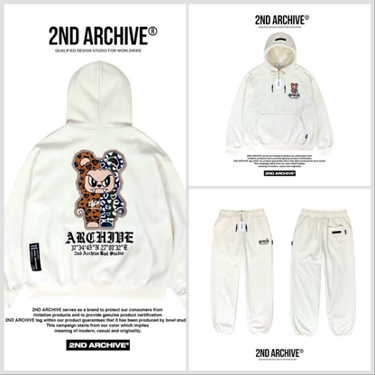 クリームパーカーの袖とリブ部分のディテール写真