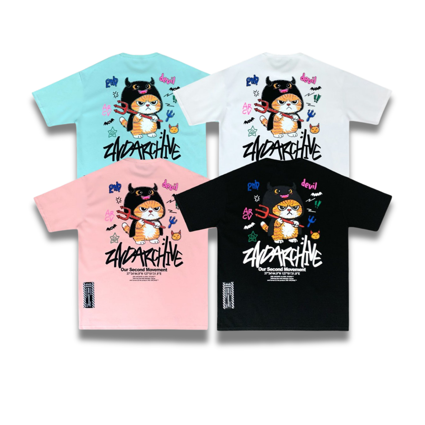 [2nd Archive]悪魔の落書き猫Tシャツ(SAB241)