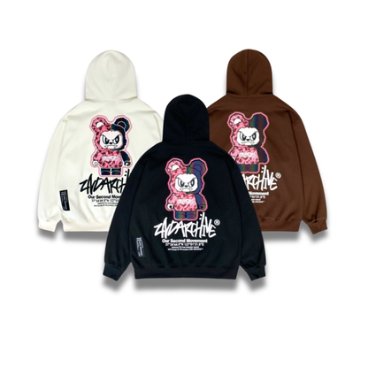 [2nd Archive]ピンクヒョウ柄ベアパーカー※セット販売あり(SAB218)