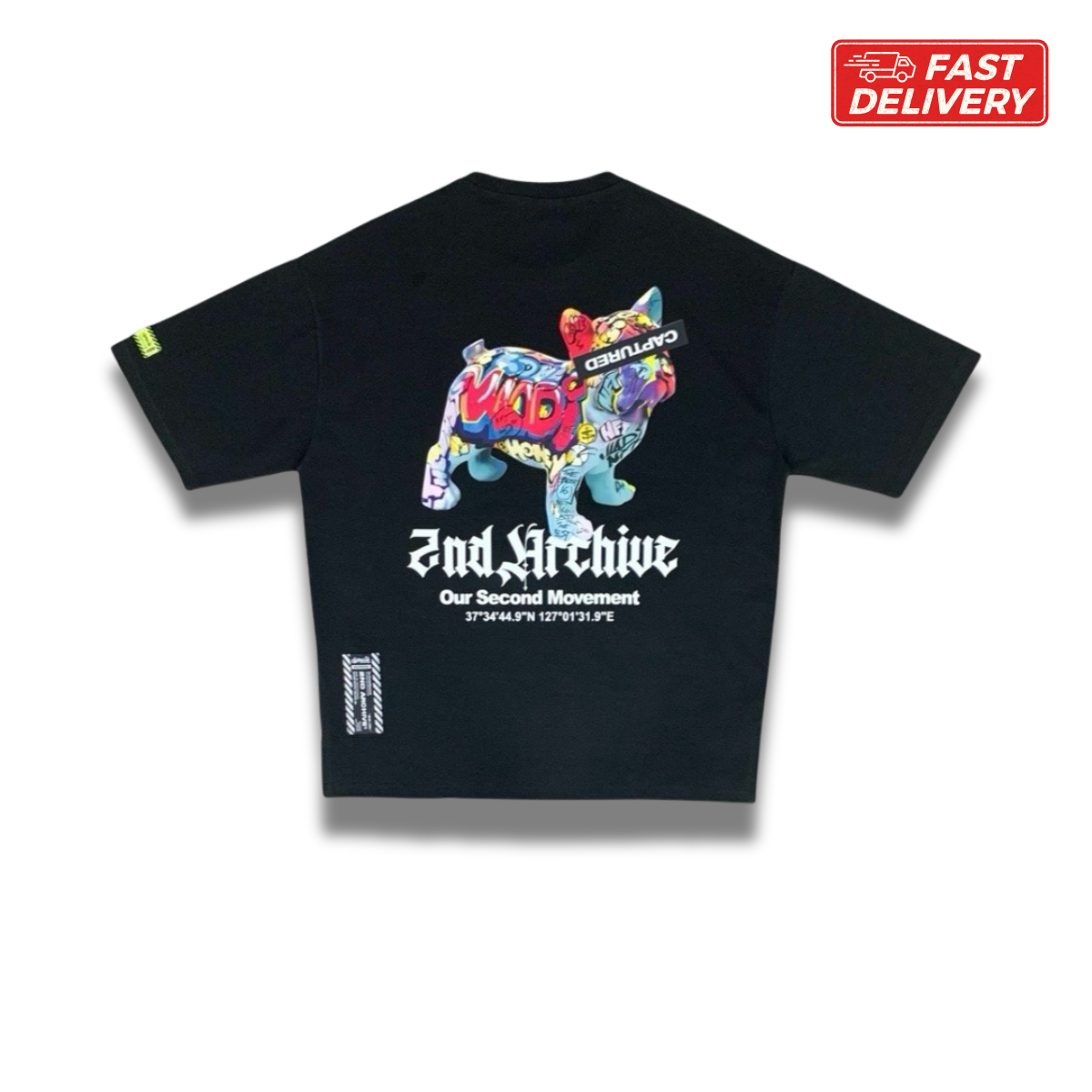 [2nd Archive] グラフィティ フレンチブルドッグ T シャツ (SAB95F)