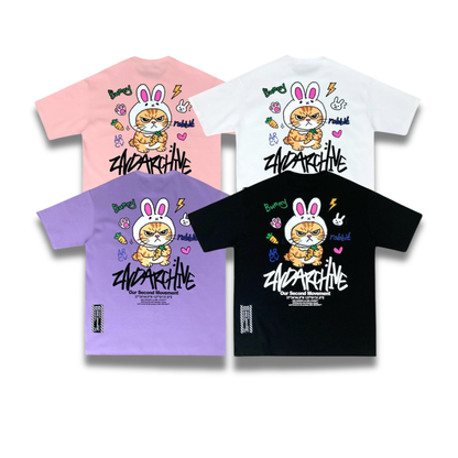 [2nd Archive]うさぎの耳をつけた猫Tシャツ(SAB256)