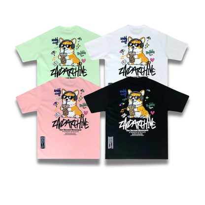 [2nd Archive]タピオカコーギーTシャツ(SAB249)