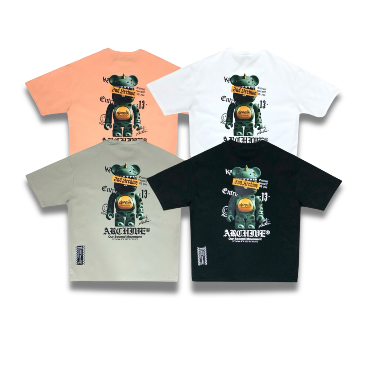 グラフィックベアが目を惹く韓国デザイナーズTシャツ