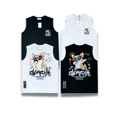 [2nd Archive] Corgi Dove Sleeveless T-shirt (SAB115)