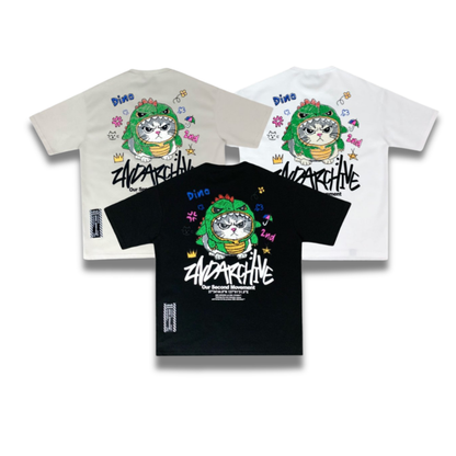 [2nd Archive]恐竜猫Tシャツ(SAB221)