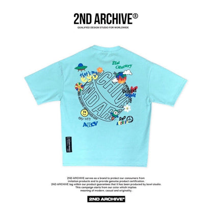 韓国製2nd Archiveの3DフォームロゴTシャツ。