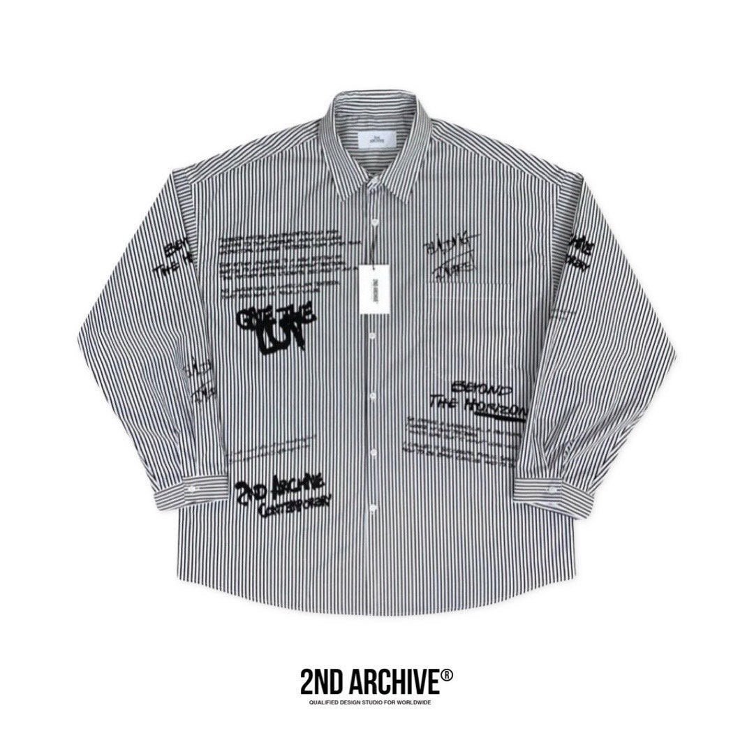 2nd Archive]新作 ロングスリーブ デザインプリントシャツ Made