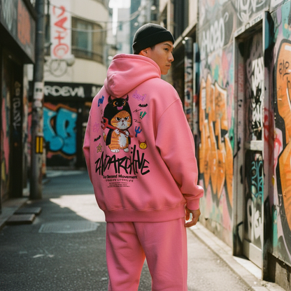 2nd Archive Devil Cat Hoodie - Male Street Lifestyle