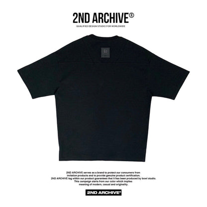 back facing Korean street fashion t-shirt, black