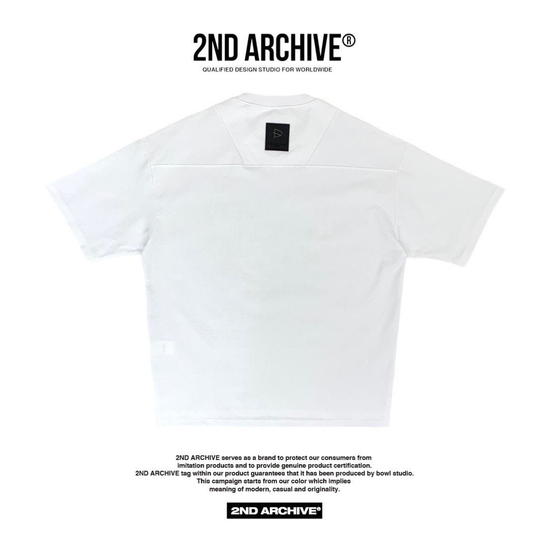 back facing white Korean fashion t-shirt. 